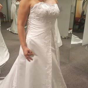 Satin wedding dress